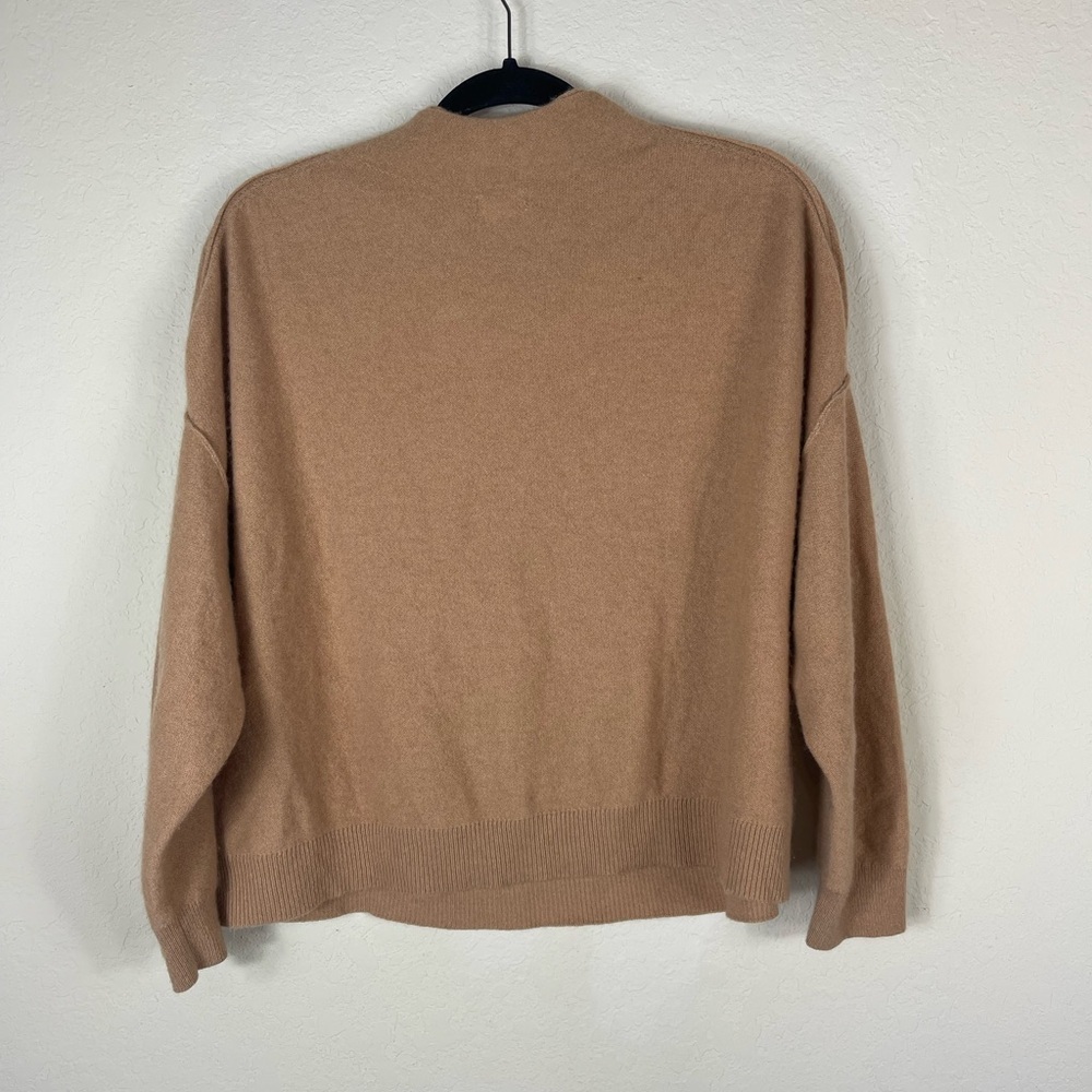 Anthropologie Pilcro 100% Cashmere Funnel Mock Neck Sweater Camel Tan Size 1X - Picture 7 of 11